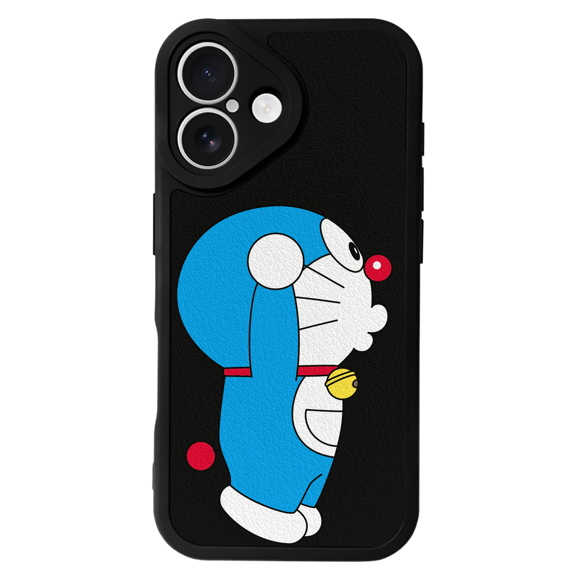 （画像用） ドラえもん Doraemon 【iPhone 16シリーズ対応】シリコンスマホケース（レザー調） 材質：シリコン